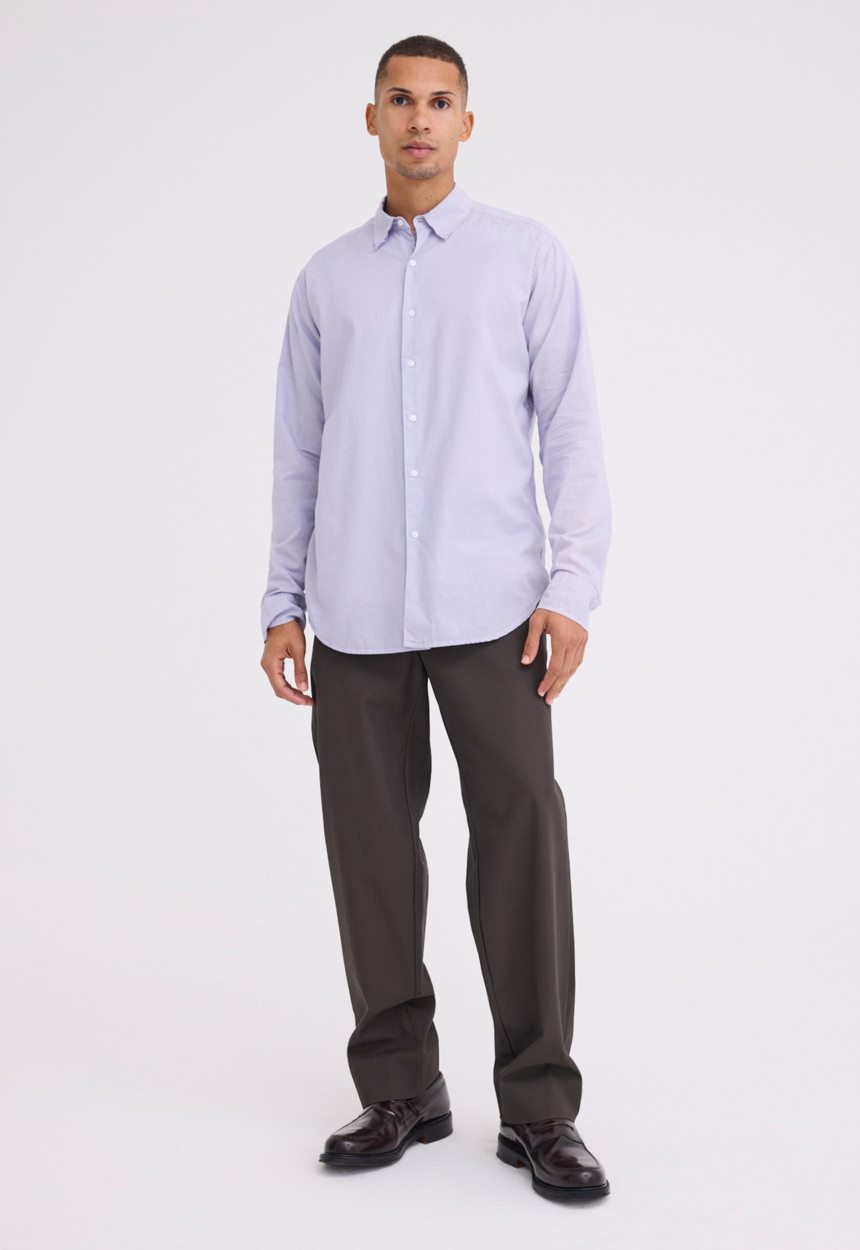 Jac + Jack Folded Collar Cotton Shirt - Orbit Lilac